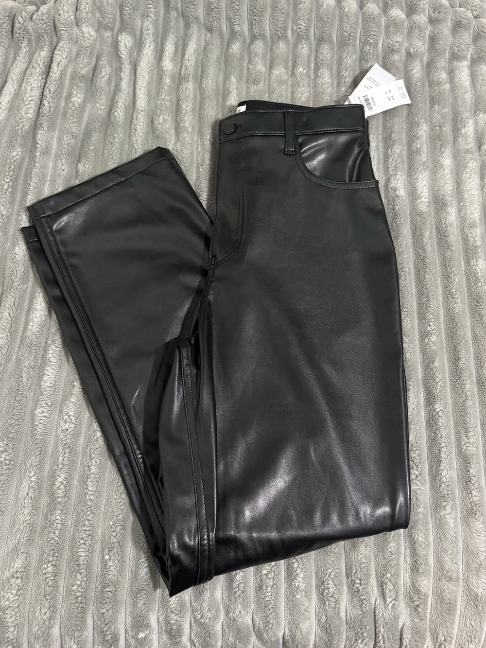 Abercrombie & Fitch Black Faux Leather Skinny Jeans